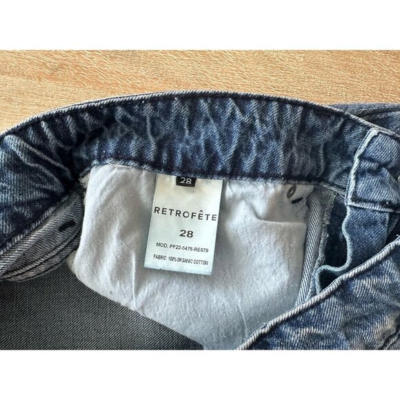 Retrofete Low Rise Chris Jean Distressed in Sea Medium Wash Size 28 - Picture 6 of 12